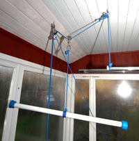 Home gym pulley detail