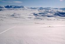 The view south from Päivektjåkka