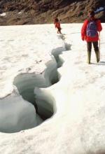 A crevass on Kuobla glacier